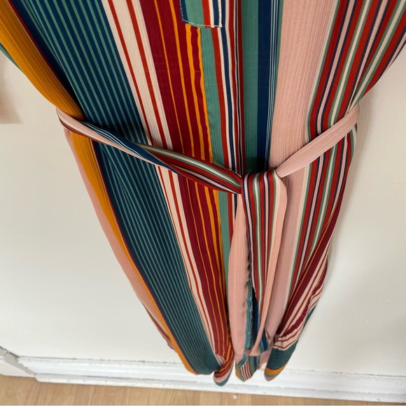 dRA Los Angelos Dream in Colour Jumpsuit Belted Wide Leg Multicolour Striped Jum - Picture 7 of 14